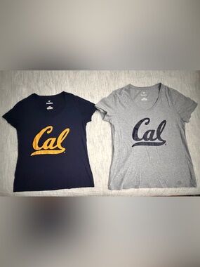 Fanatics Navy & Gray Cal Script Women’s Short Sleeve Tees
